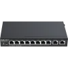 A small black router with 10 network ports for business networking