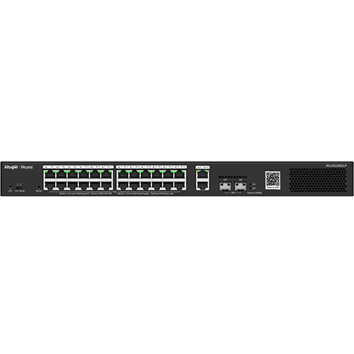 A managed PoE switch with twenty four + two ports made by Reyee