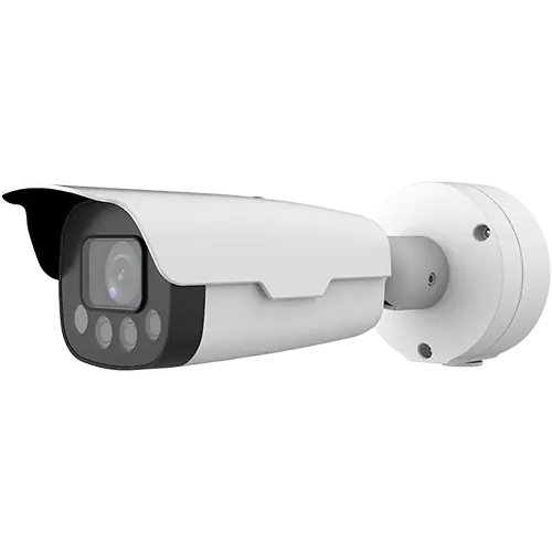 A long bullet shaped security camera made by Uniview that's capable of recognizing vehicle license plates.