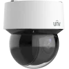 A large dome PTZ camera with a metal housing and the UNV logo on the right side