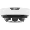 A large security camera with four lenses inside a circular dome made Uniview