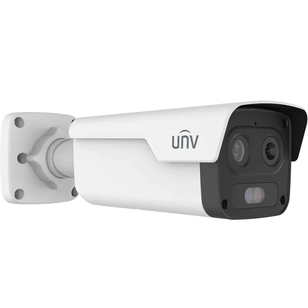 A Uniview thermal bullet camera designed to detect abnormal temperatures and fire