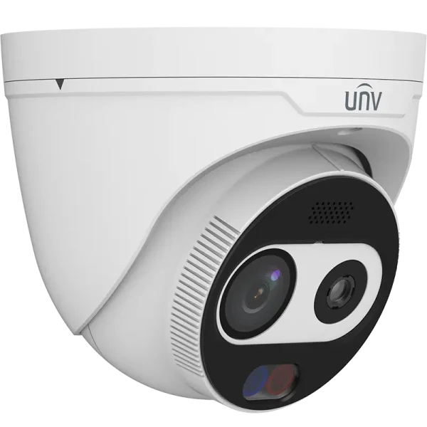 A Uniview turret camera with thermal and visible light sensors, front left