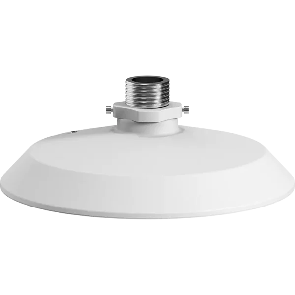 A large metal bracket designed for Uniview multi-sensor dome cameras, shaped somewhat like a funnel, taken from a slightly top angle. A large metal thread can be seen protruding from the top of the bracket.