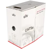 A white box of Cat5e cable with the UNV logo on it